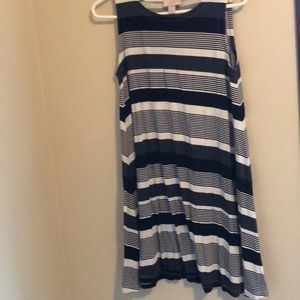 Loft swing dress medium stripe